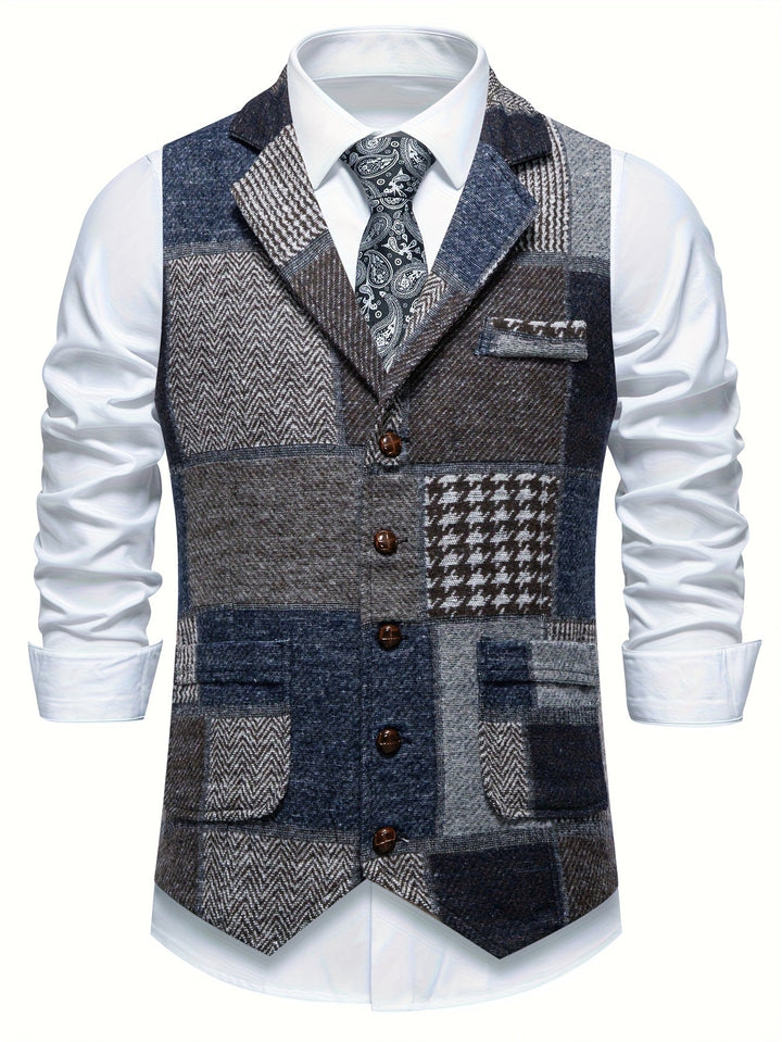 Harmen | Herenvest met klassiek patchwork