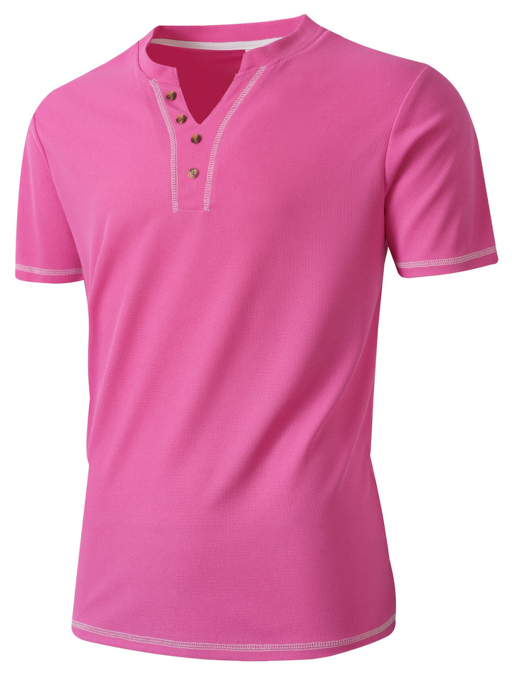 Thijs | Sportieve Henley met Knoopsluiting