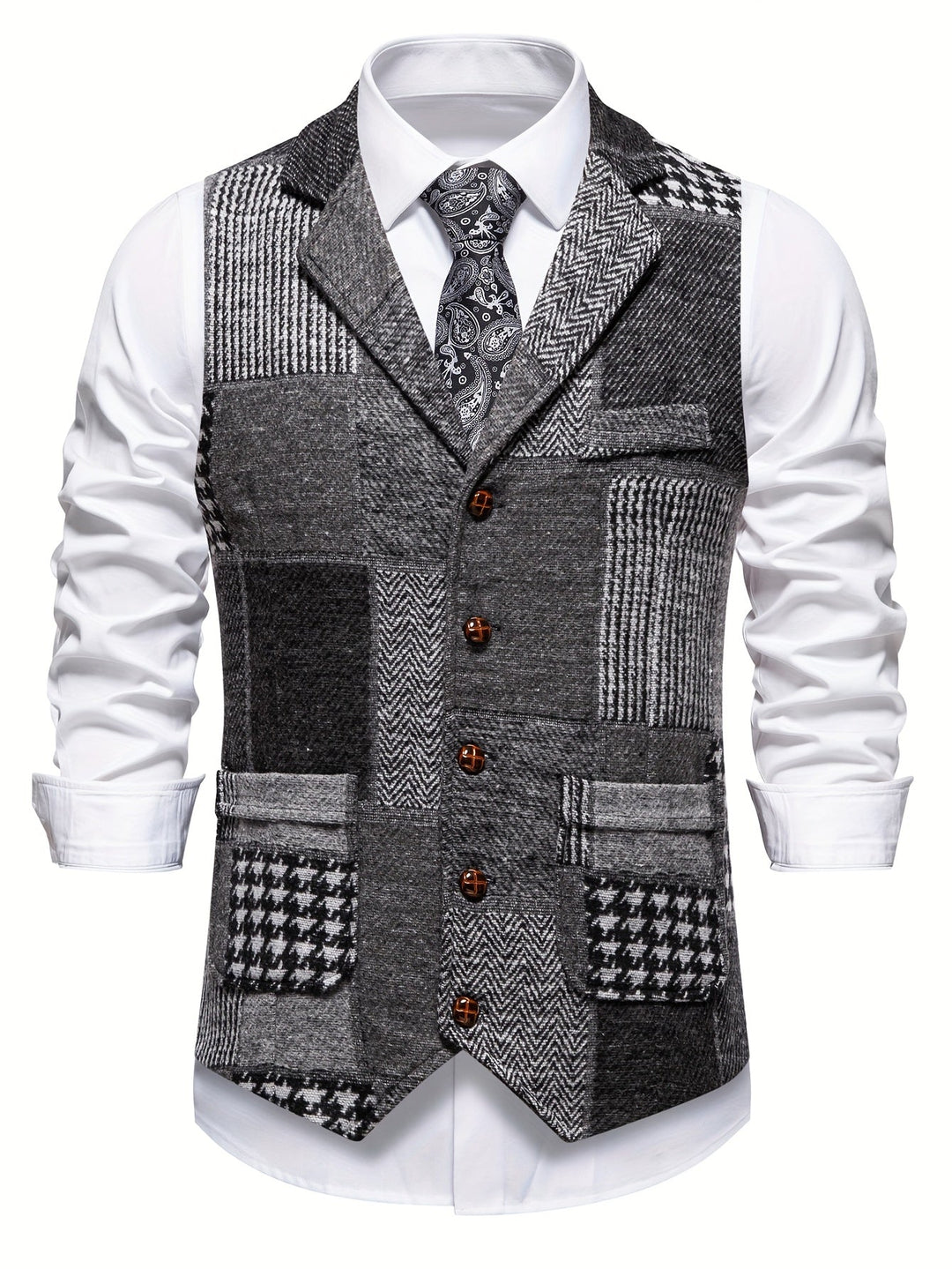 Harmen | Herenvest met klassiek patchwork