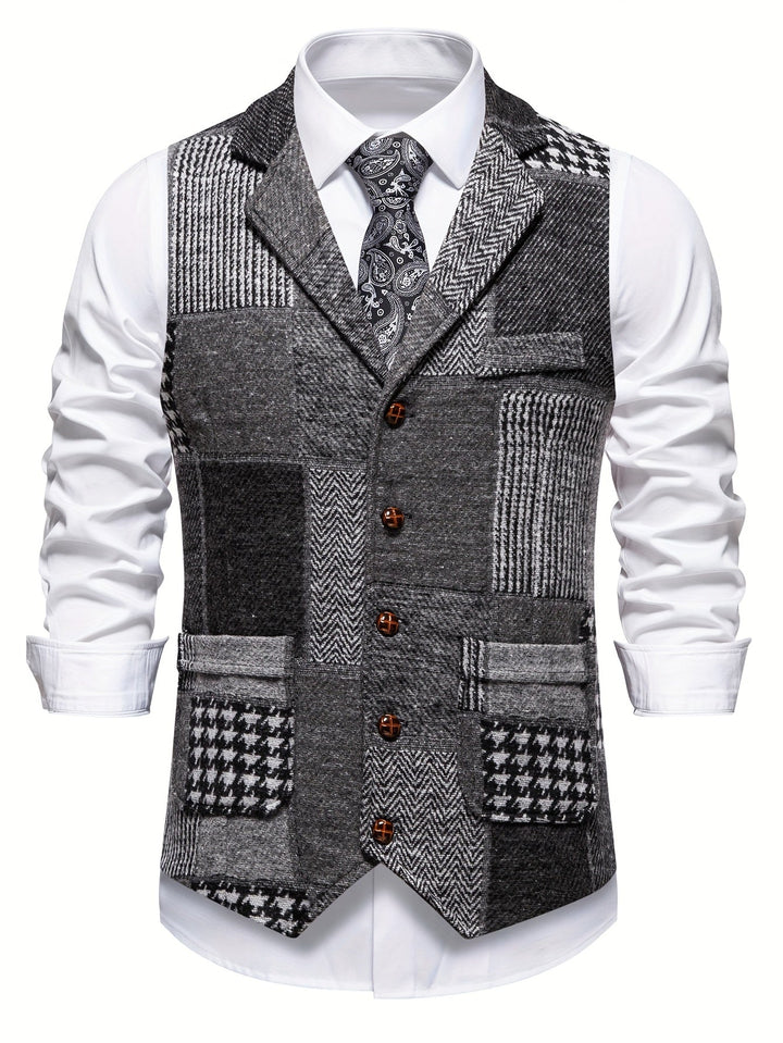 Harmen | Herenvest met klassiek patchwork