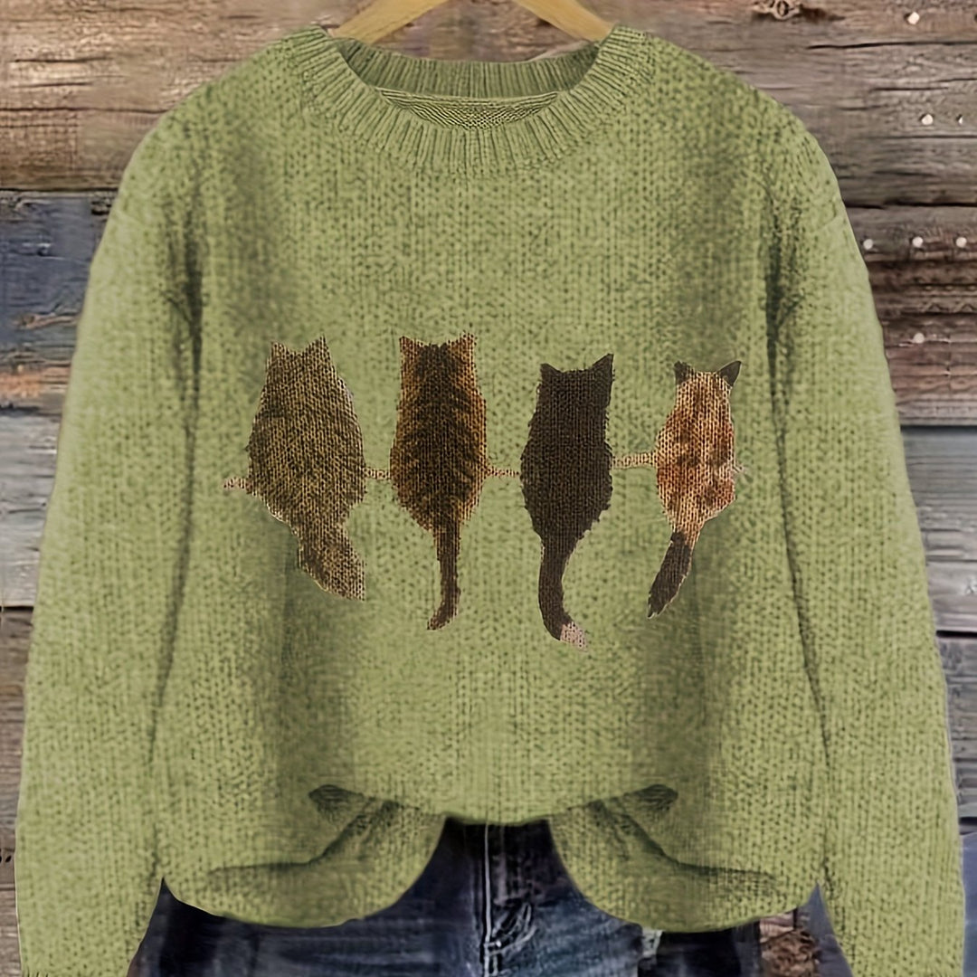 Hetty | Zachte Kattenprint Trui