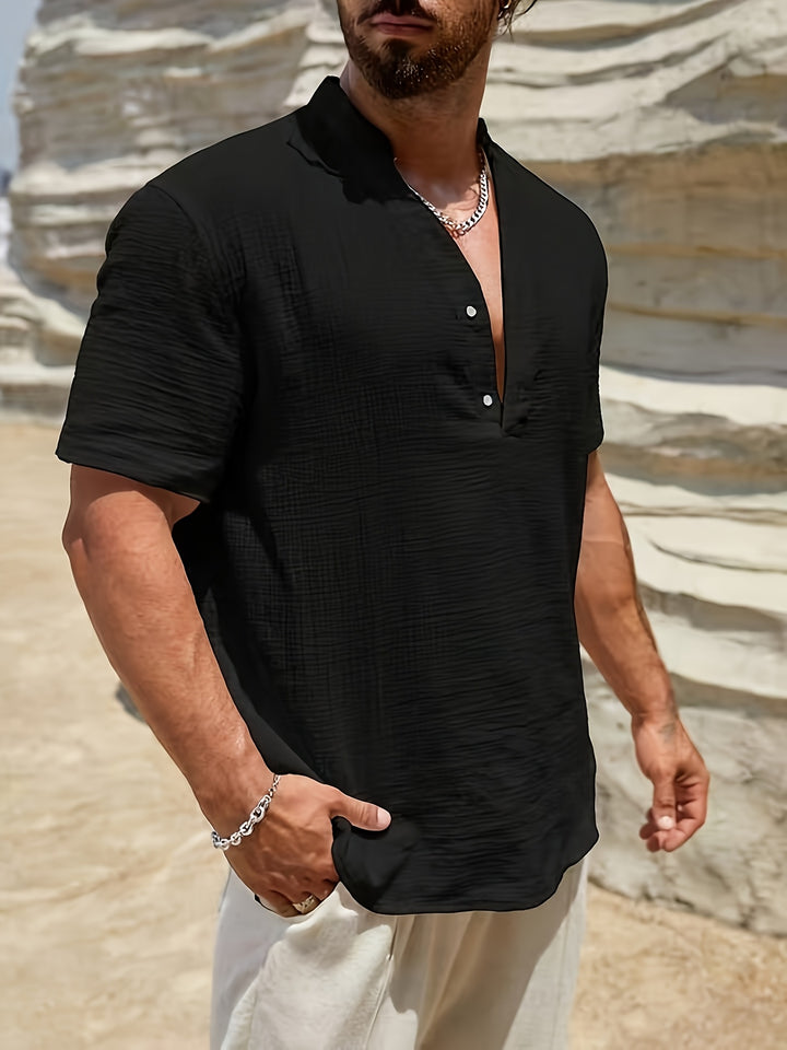 Jasper | Luchtig Henley Shirt