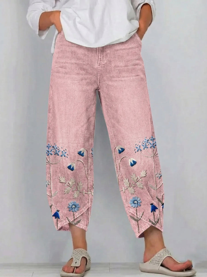 Sophie | Elegante Geborduurde Comfortbroek