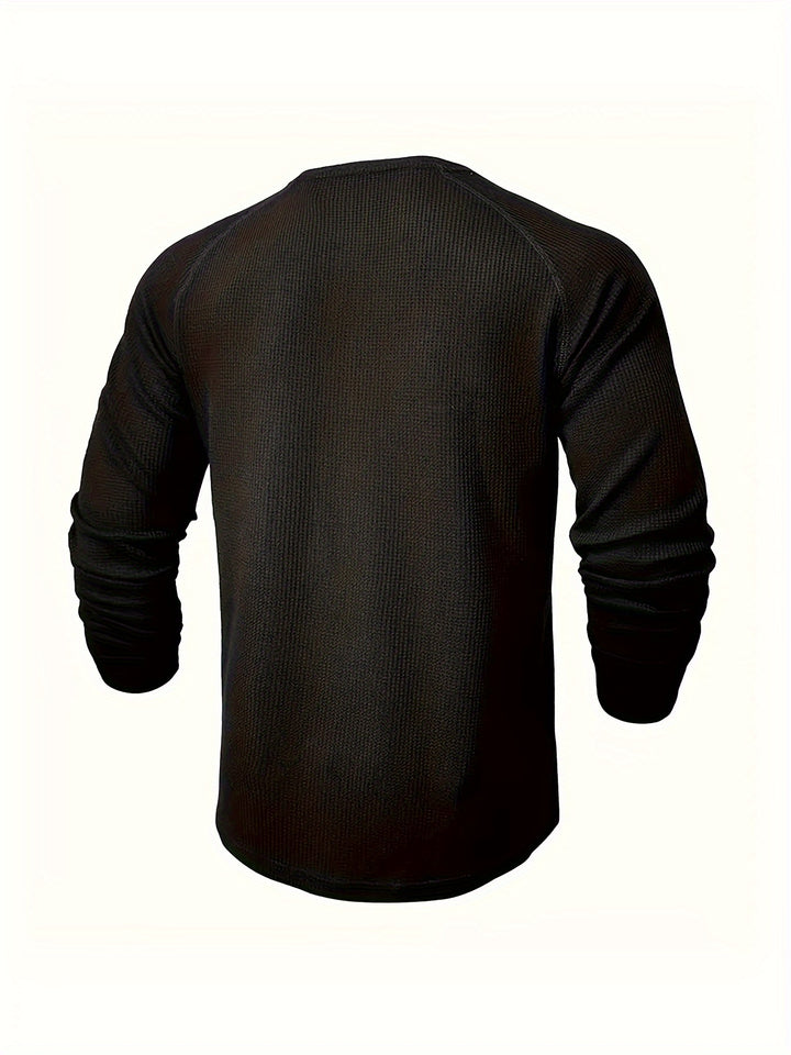 Jesse | Verfijnd Henleyshirt met Lange Mouw