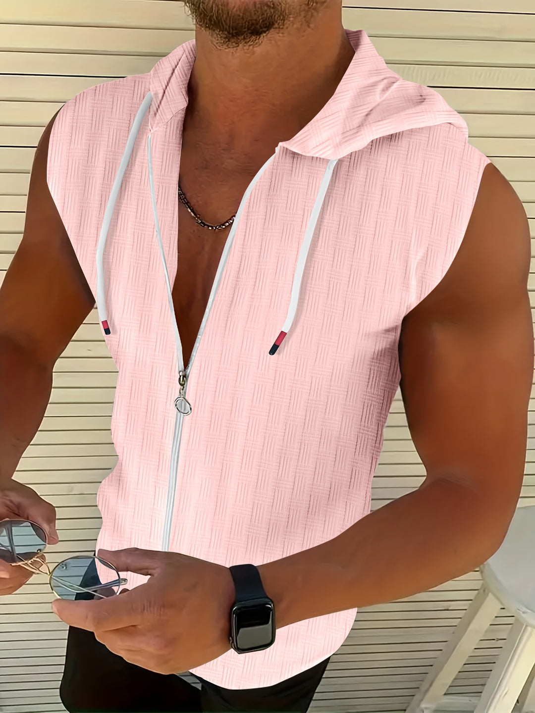 Hidde | Mouwloze Zip Hoodie