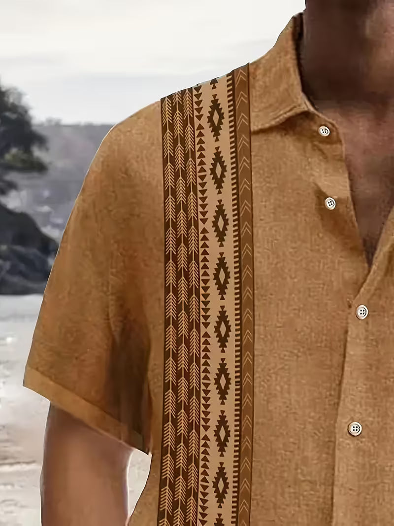 Philip | Casual Overhemd met Vintage Patroon