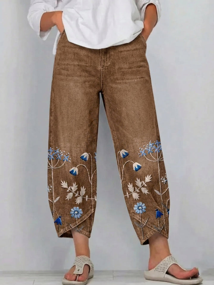 Sophie | Elegante Geborduurde Comfortbroek