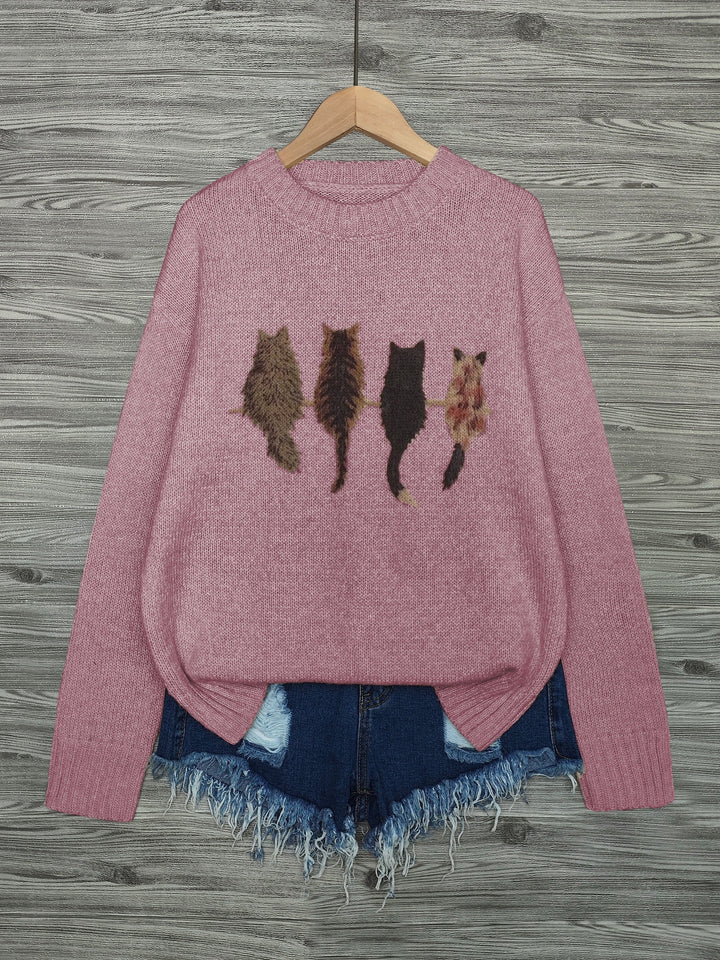 Hetty | Zachte Kattenprint Trui