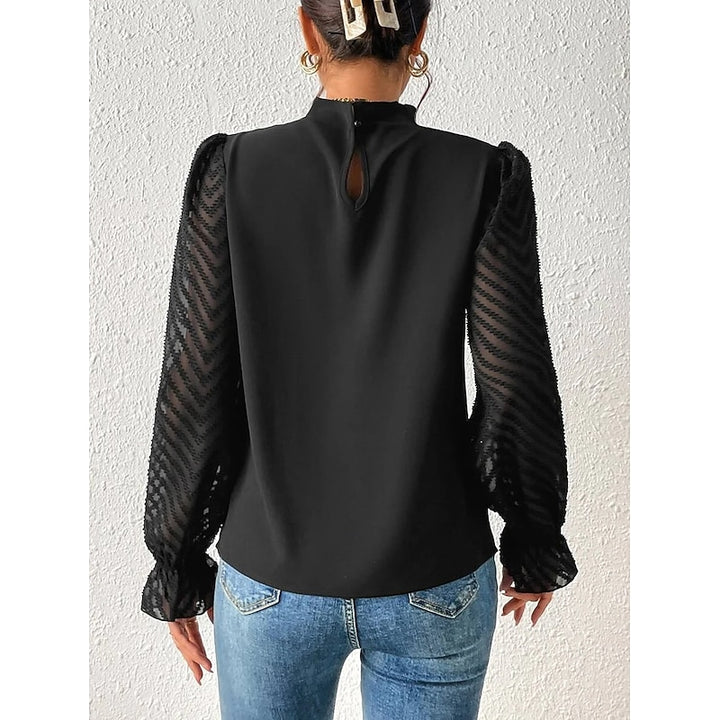 Wilhelmina | Verfijnde Blouse met Opstaande Kraag