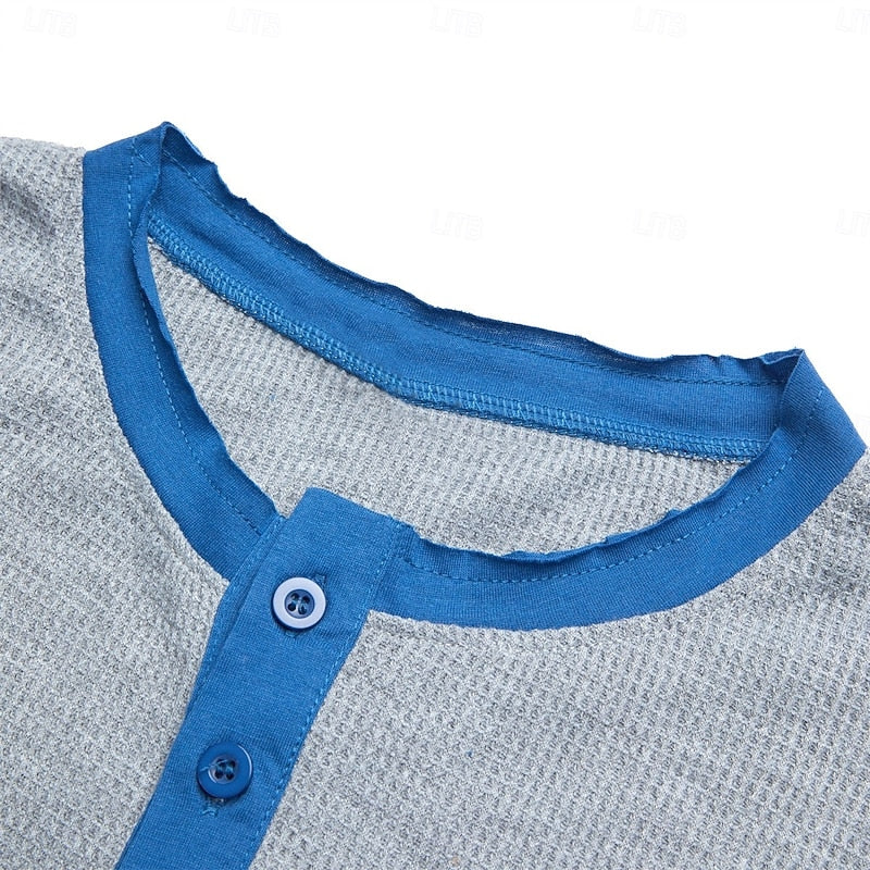 Jaap | Klassieke Henley met Structuur