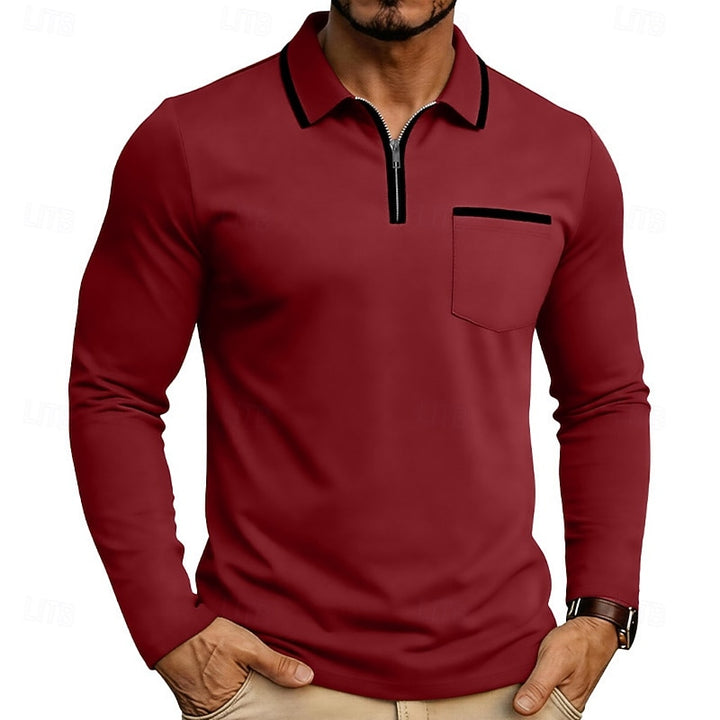 Reinoud | Verfijnde Poloshirt met Halve Rits