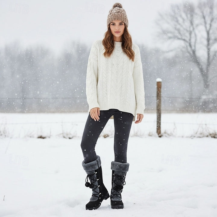 Sietske | Warme Veter-Winterlaarzen met Bontrand