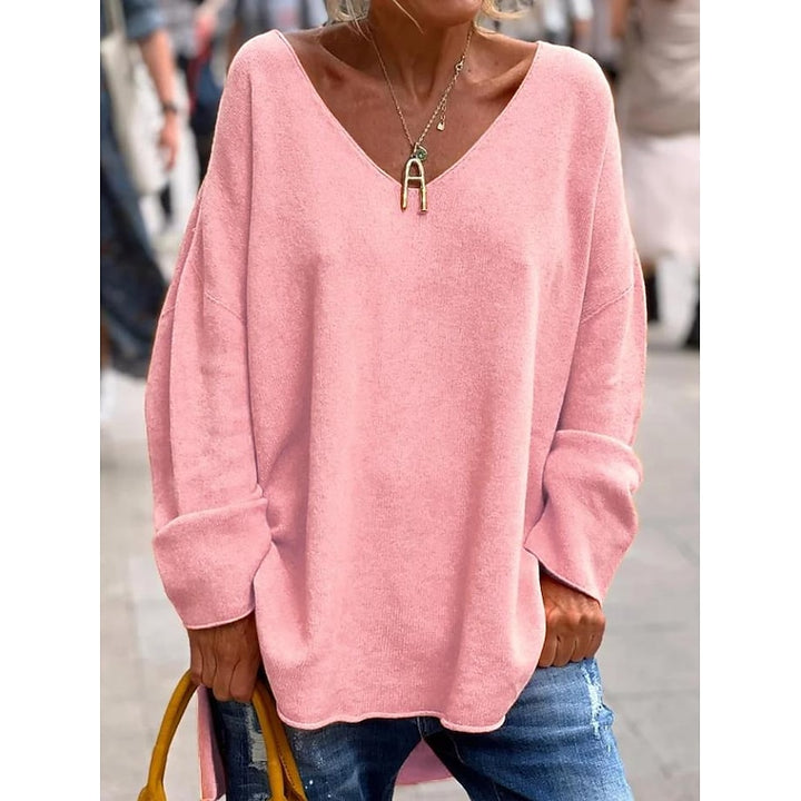Trijntje | Soepele Oversized V-Hals Trui