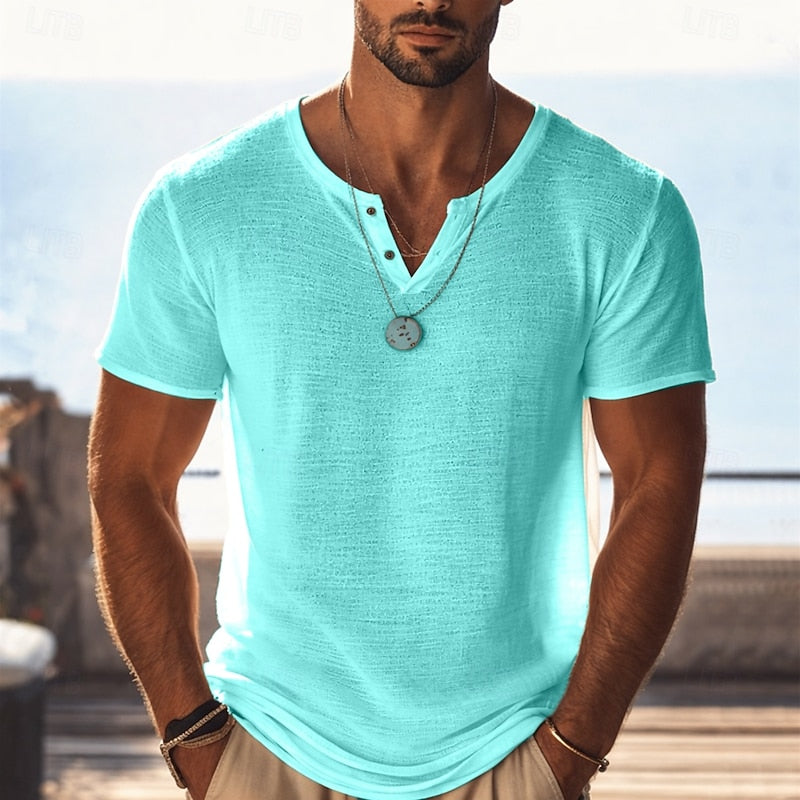 Timo | Luchtig Zomer T-shirt met V-hals
