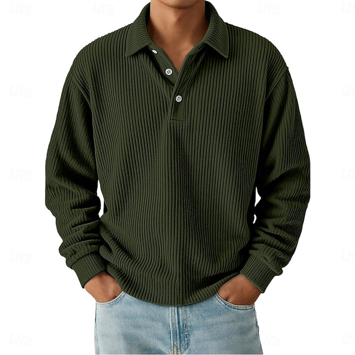Pieter | Getextureerde Poloshirt met Kraag