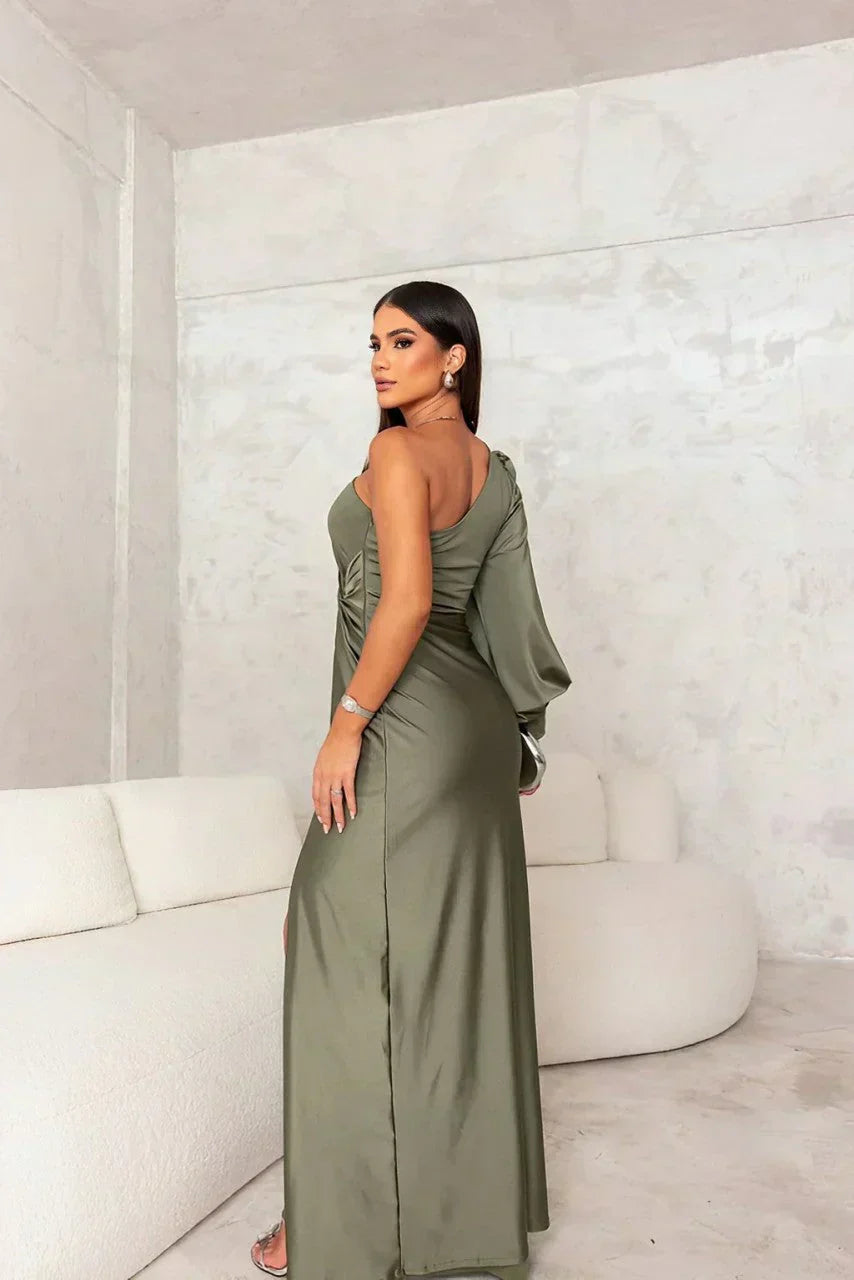 Daphne | Elegante avondjurk met één schouder en split