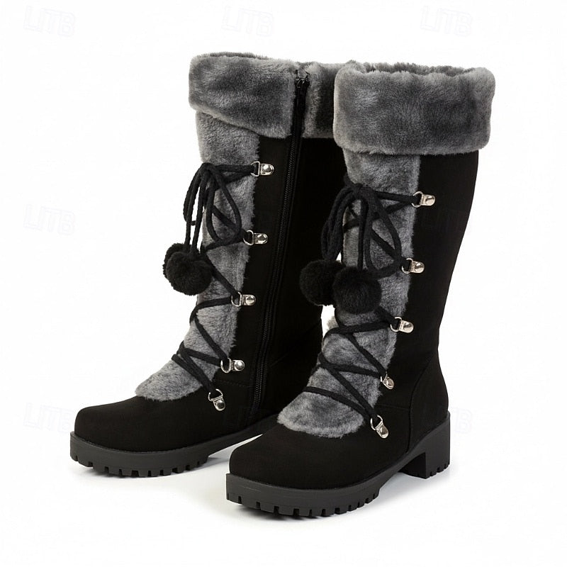 Sietske | Warme Veter-Winterlaarzen met Bontrand