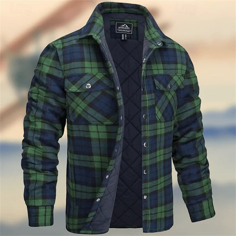 Rens | Gevoerde Overshirt met Ruitmotief