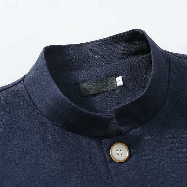 Auke | Verfijnde Jas met Staande Kraag