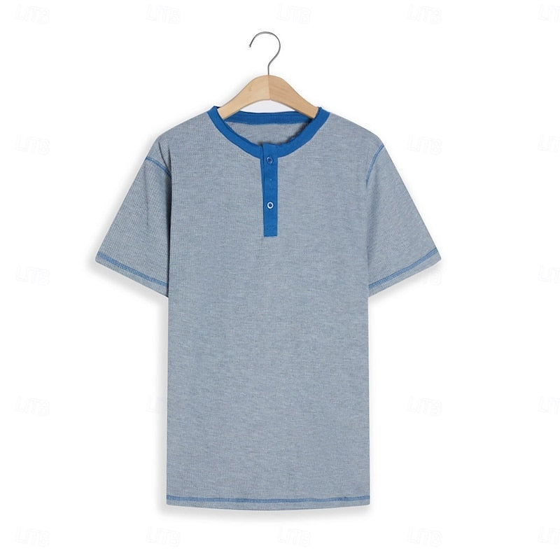 Jaap | Klassieke Henley met Structuur
