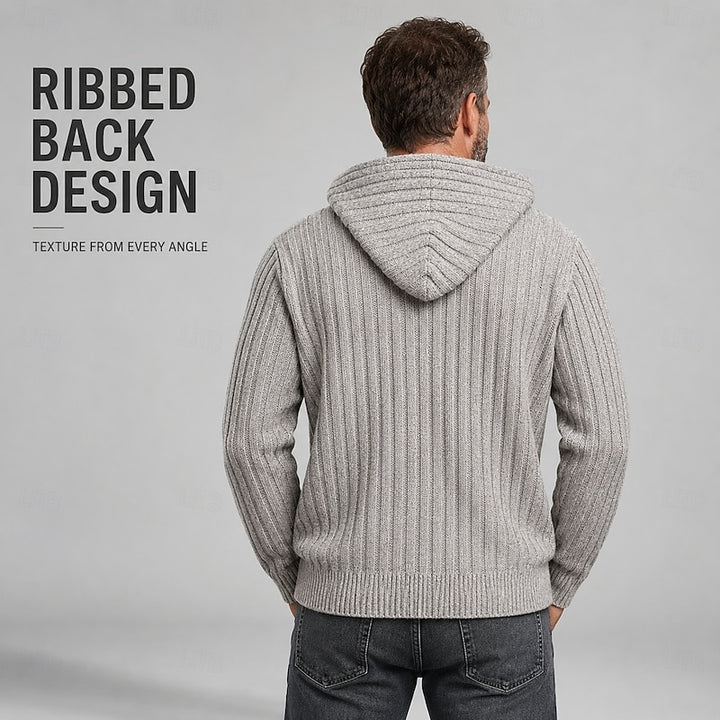 Lodewijk | Warm Gebreid Vest met Capuchon