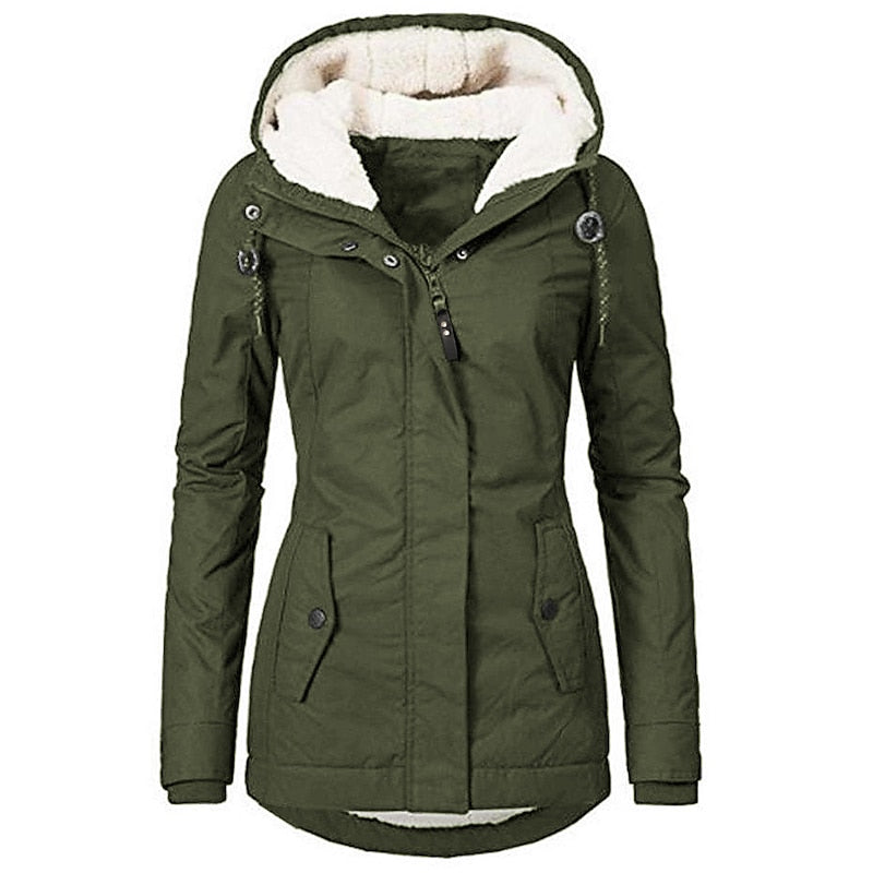 Carla | Warme Gevoerde Parka met Capuchon