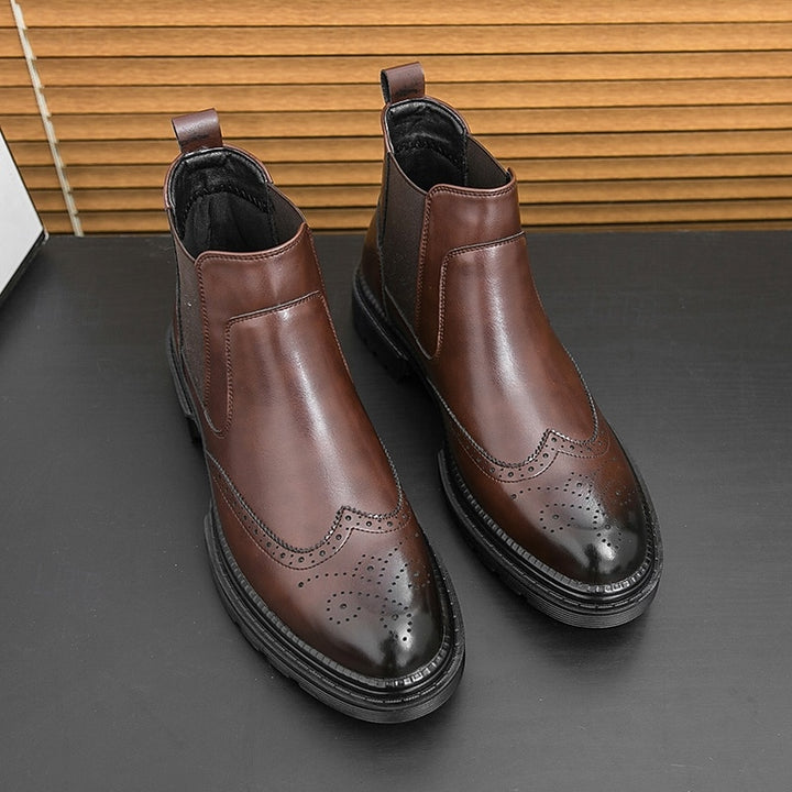 Harmen | Klassieke Chelsea Boots met Brogue-detail