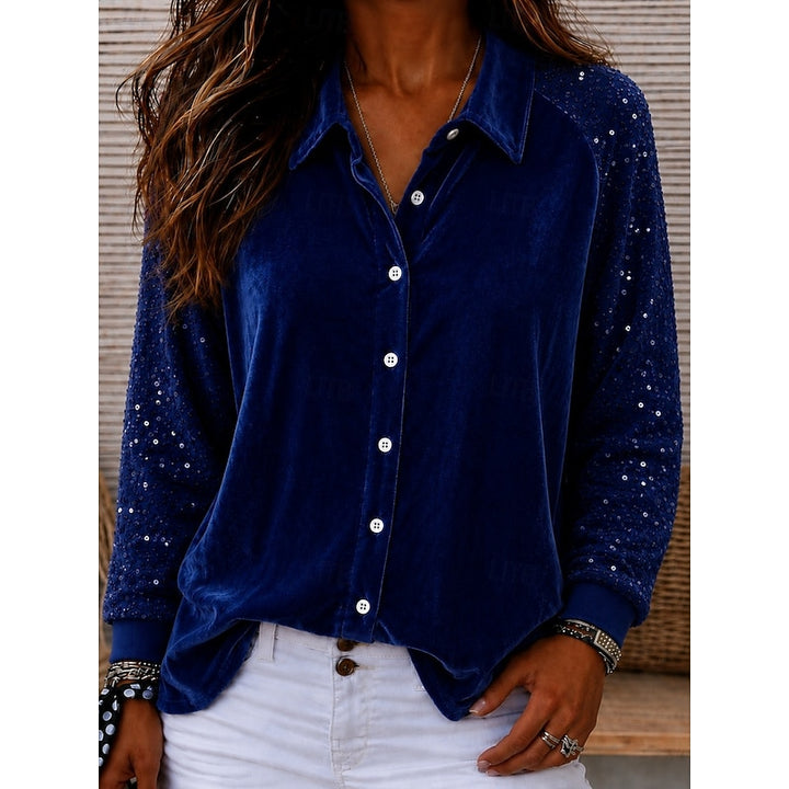 Corrie | Elegante Blouse met Glinstermouwen