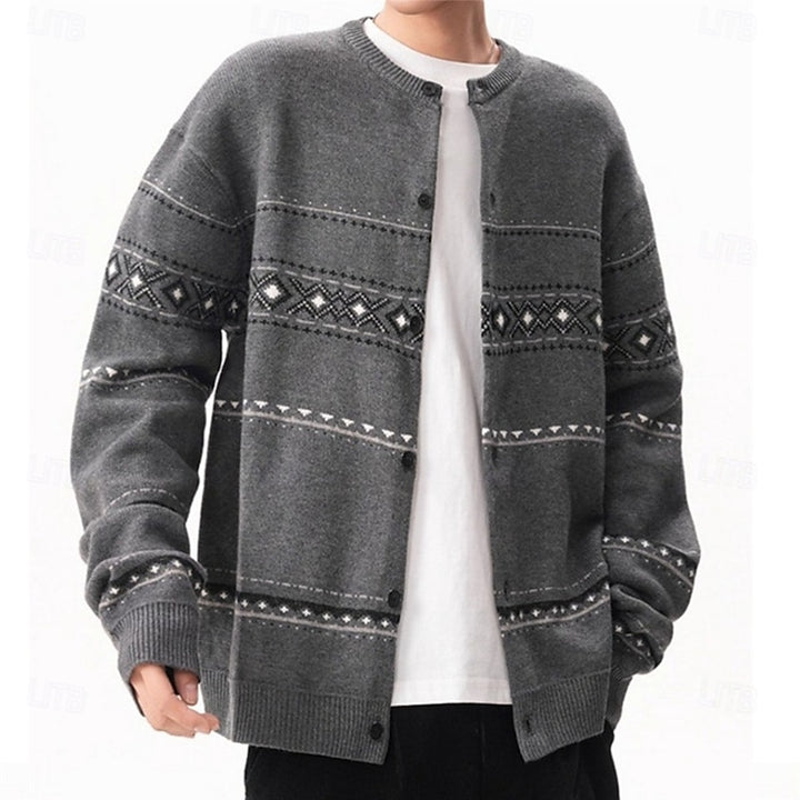 Wim | Warm Kerstvest met Sfeervol Patroon