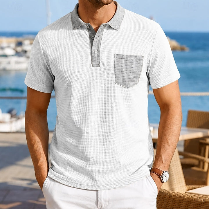 Freek | Verfijnd Structuur Poloshirt
