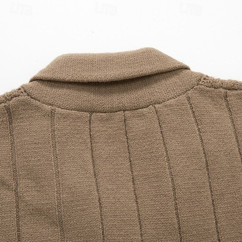 Hans | Klassiek Gebreid Vest met Sjaalkraag