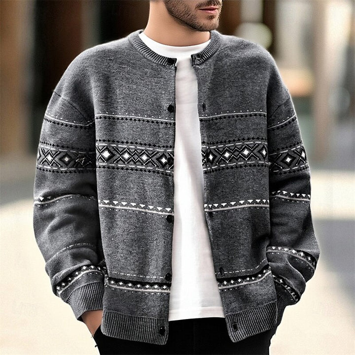 Wim | Warm Kerstvest met Sfeervol Patroon