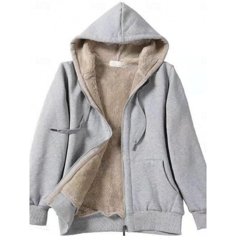 Corrie | Warm Gevoerde Hoodie met Rits