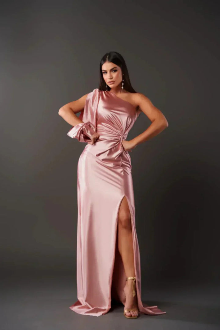 Daphne | Elegante avondjurk met één schouder en split