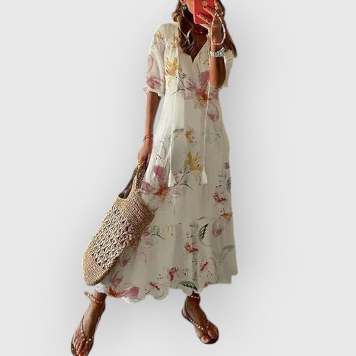 Sophie | Flatterende Boho Zomerjurk
