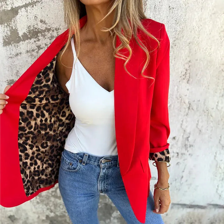 Natascha | Elegante blazer met luipaardprint