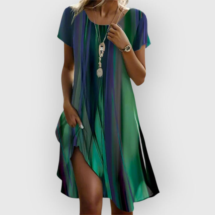 Fleur | Vloeiende Boho Gradiënt Jurk