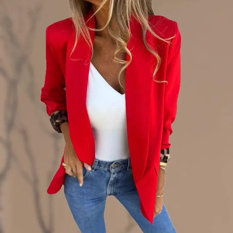 Natascha | Elegante blazer met luipaardprint