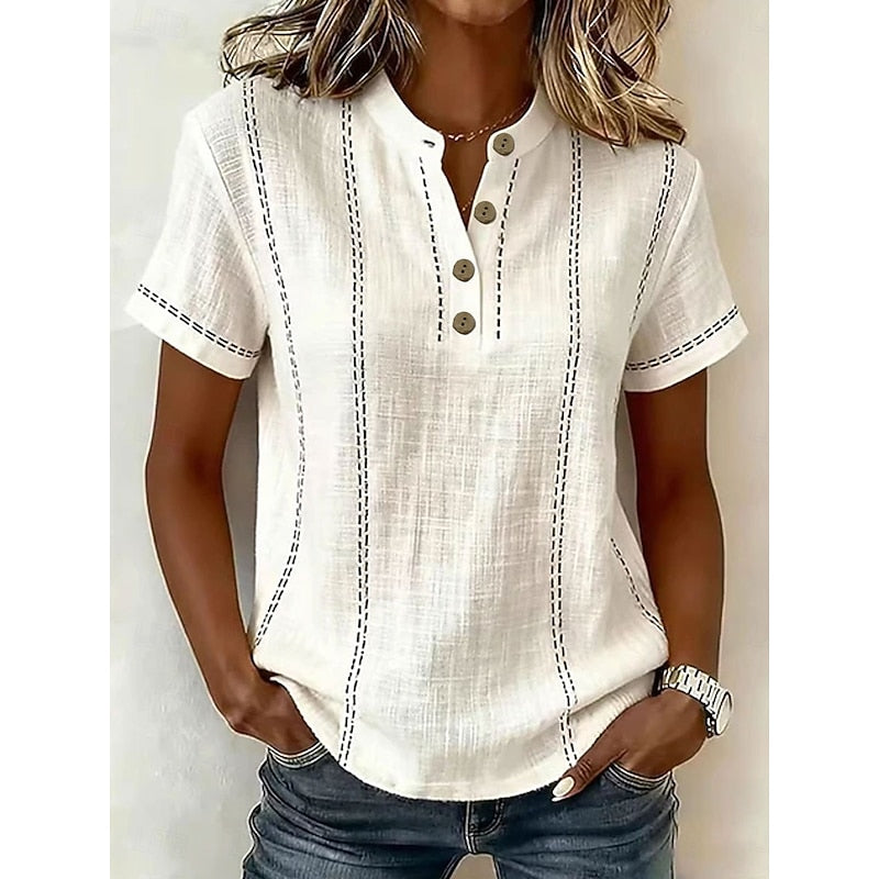 Wilma | Verfijnde Gestreepte Blouse
