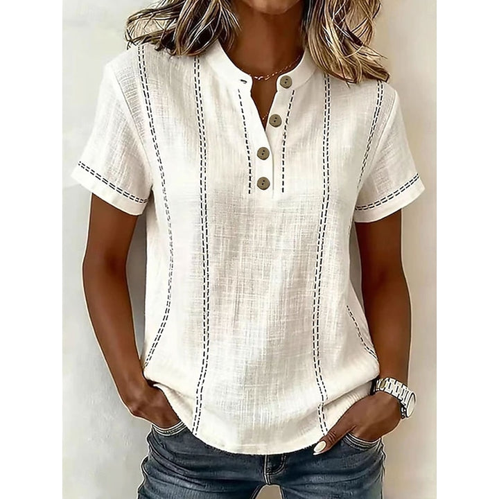 Wilma | Verfijnde Gestreepte Blouse