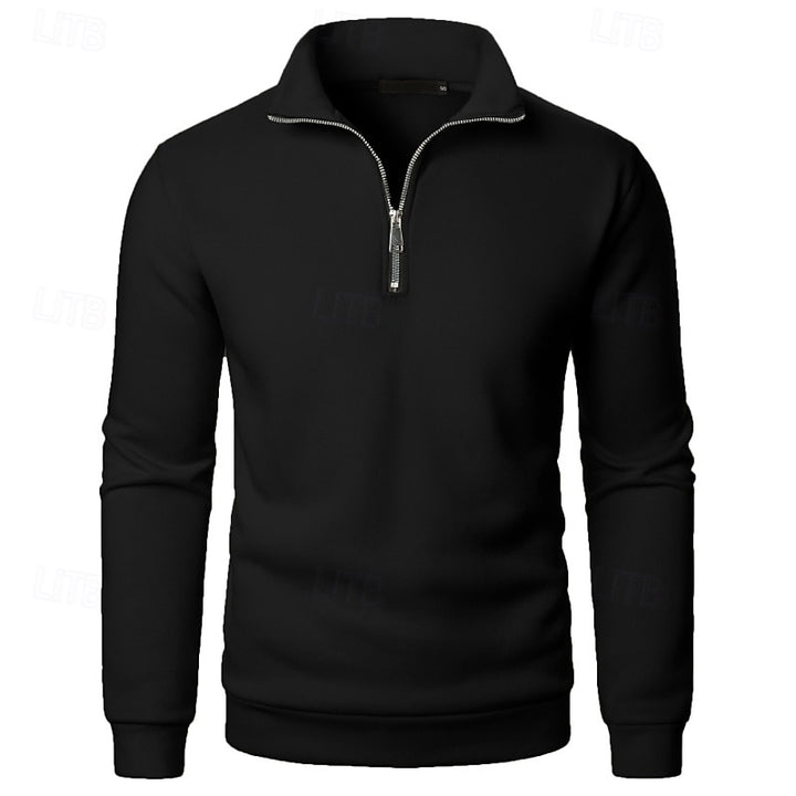 Michiel | Verfijnde Sweater met Ritskraag