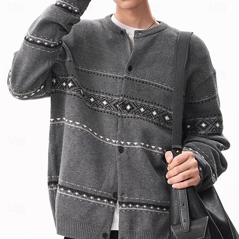 Wim | Warm Kerstvest met Sfeervol Patroon