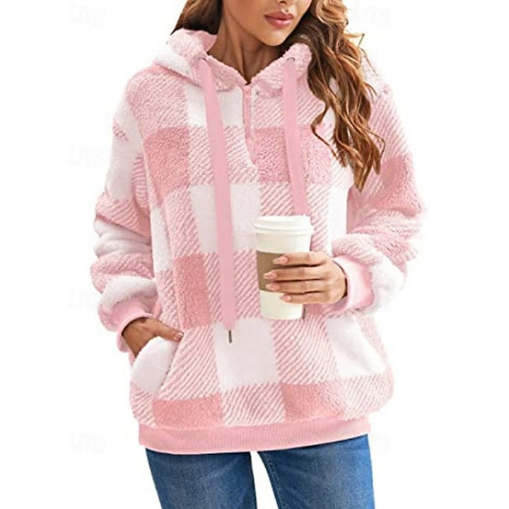Hendrika | Warme Geruite Hoodie