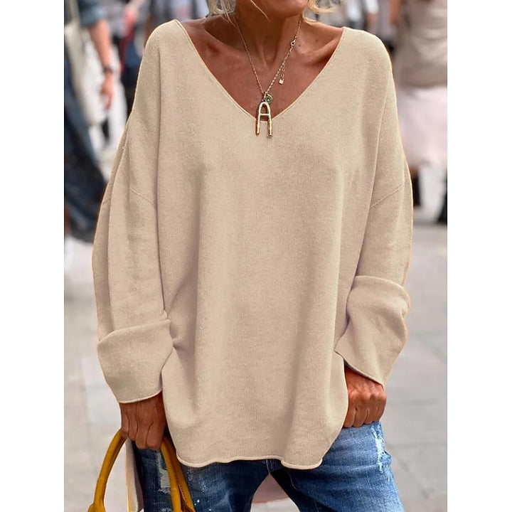 Trijntje | Soepele Oversized V-Hals Trui