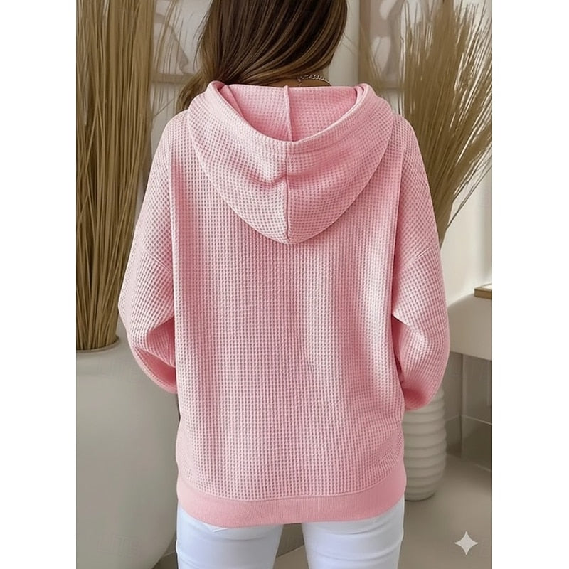 Iris | Comfortabele Wafel Hoodie