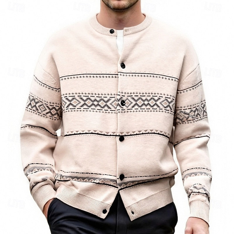 Wim | Warm Kerstvest met Sfeervol Patroon