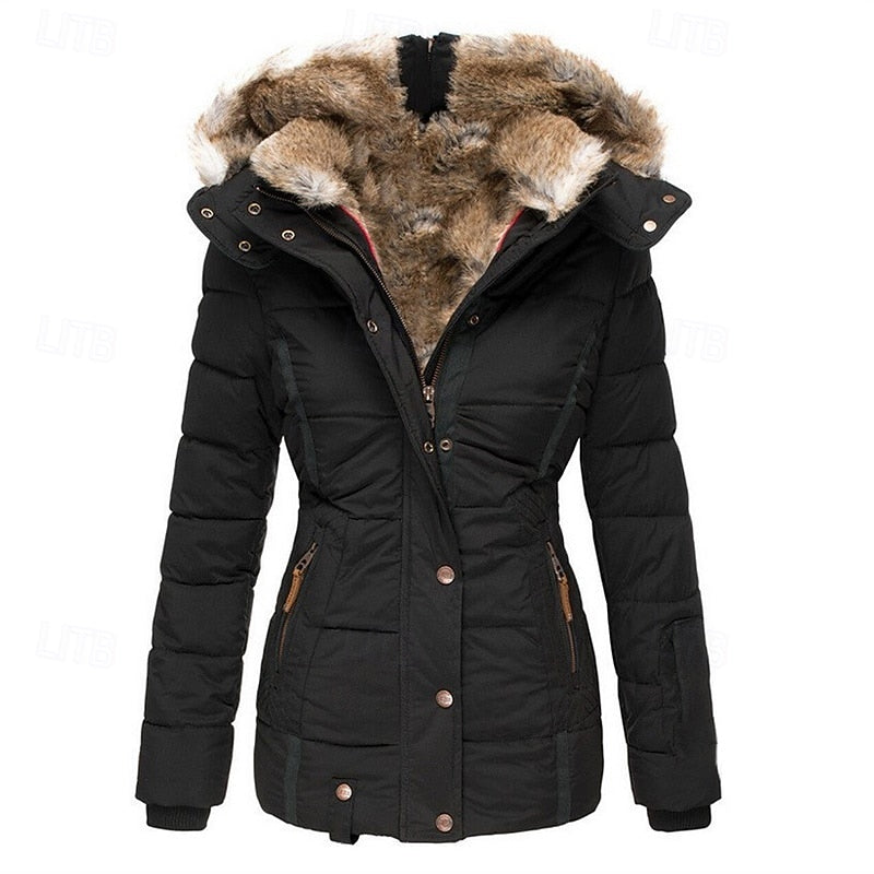 Gonneke | Warme Winterparka met Zachte Bontkraag