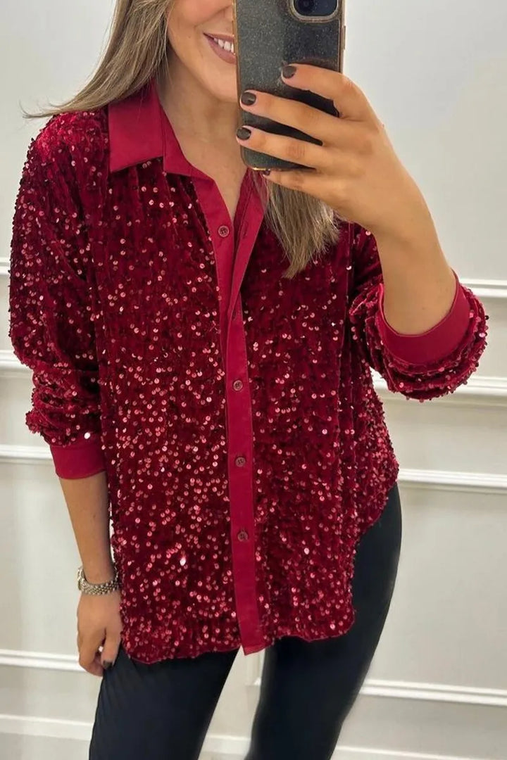 Nienke | Glinsterende Feestblouse