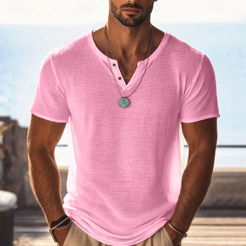 Timo | Luchtig Zomer T-shirt met V-hals