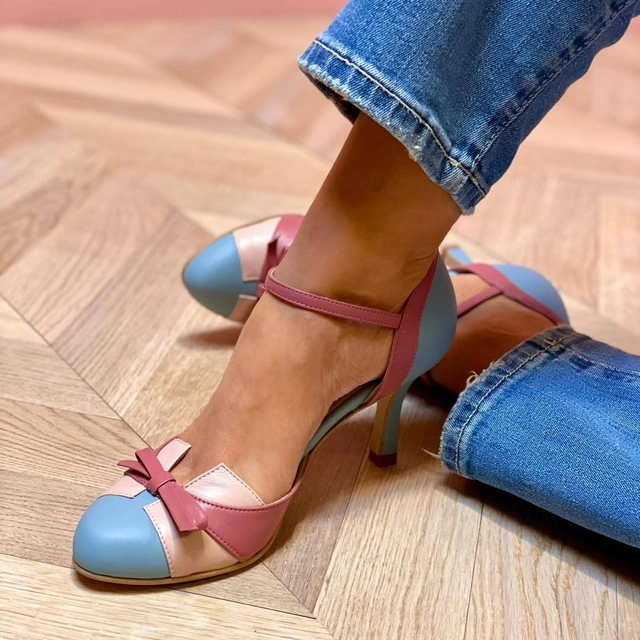 Paulien | Elegante pumps met strikdetail en open hiel